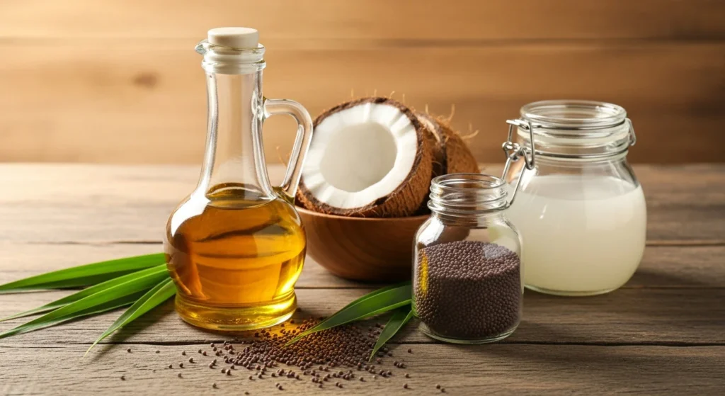 Coconut oil or mustard oil which is better for hair comparison