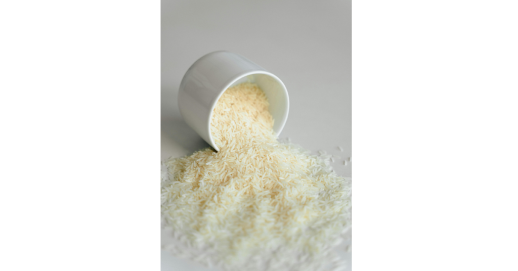 Rice water for dandruff natural scalp remedy in glass bottle