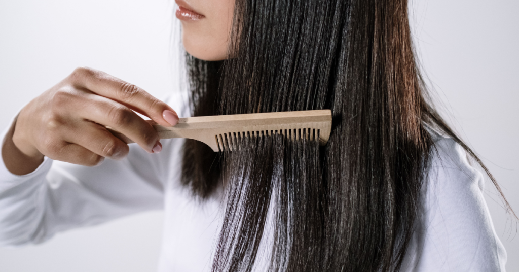 Healthy scalp after using scalp lotion for dry scalp