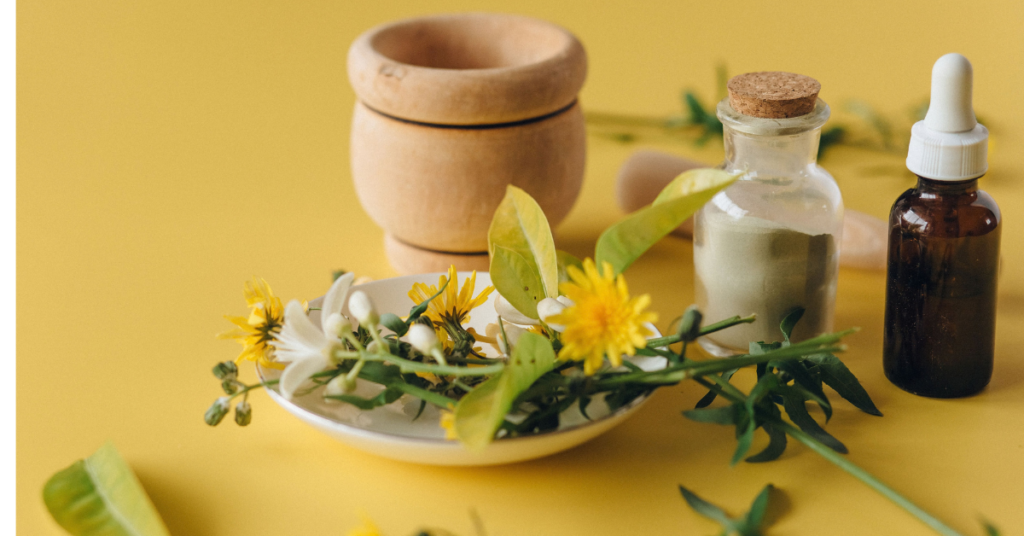 Ayurvedic herbal hair oil scalp massage